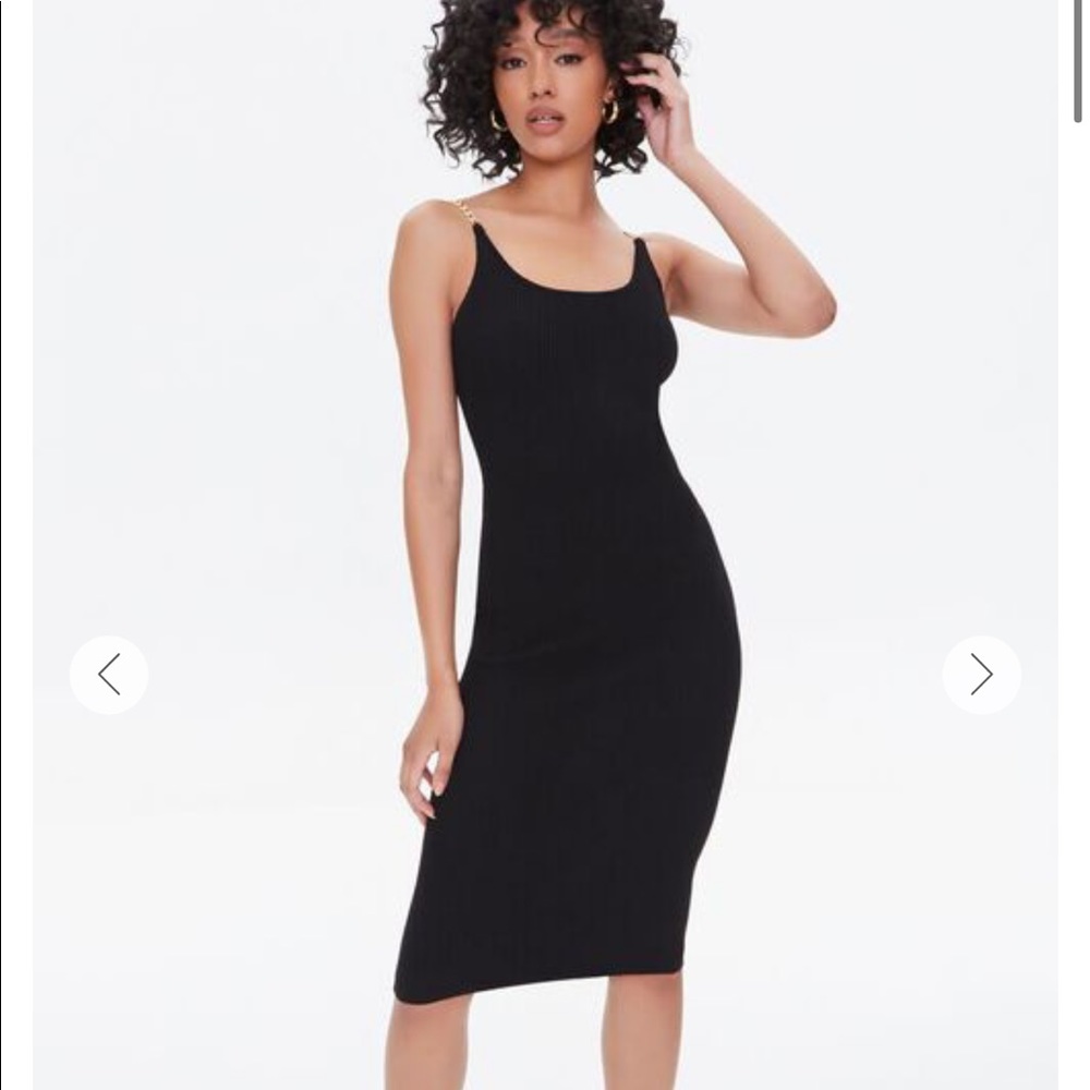 Brand new, never worn forever 21 black midi dress
